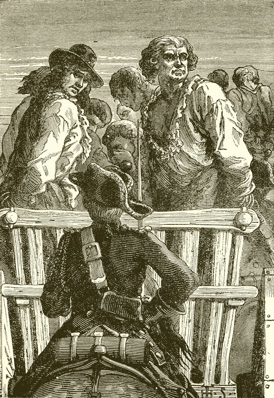 Danton és társai a Guillotine felé vezető úton alkotó: English School