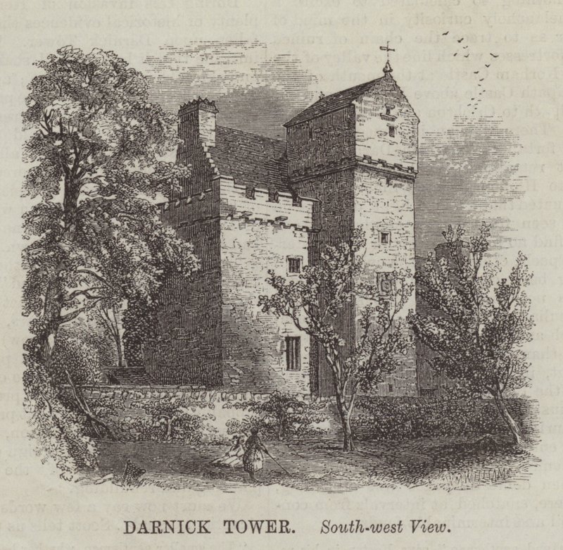 Darnick-torony, délnyugati nézet (metszet) alkotó: English School