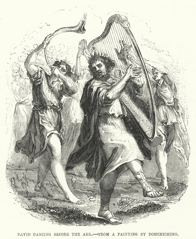 Dávid táncol a bárka előtt, Domenichino festményéről (metszet) alkotó: English School