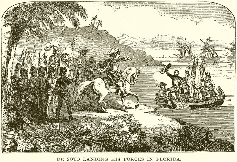 De Soto partra száll csapataival Floridában alkotó: English School