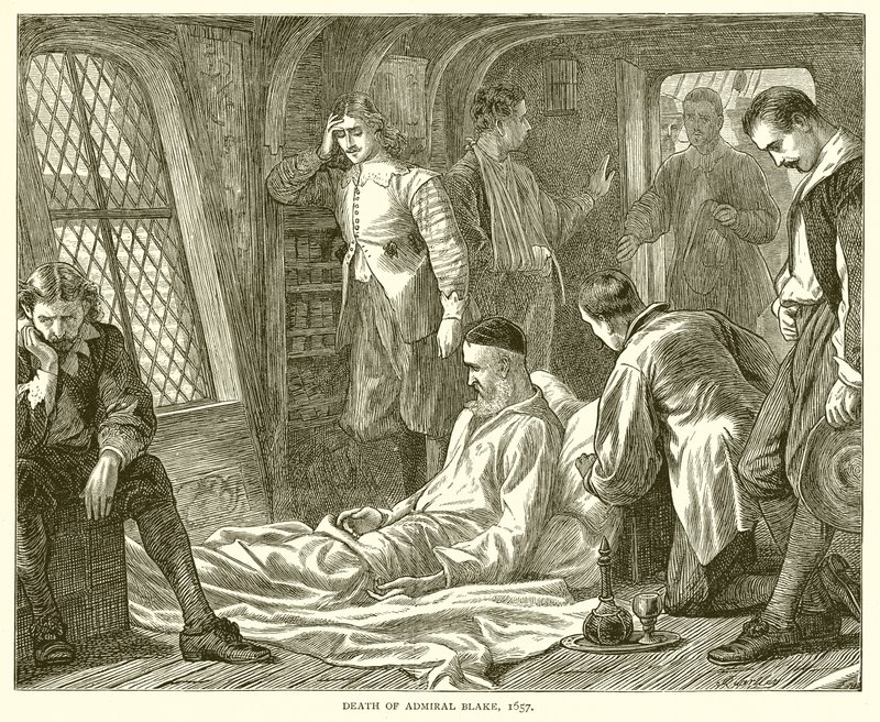 Blake admirális halála, 1657 alkotó: English School