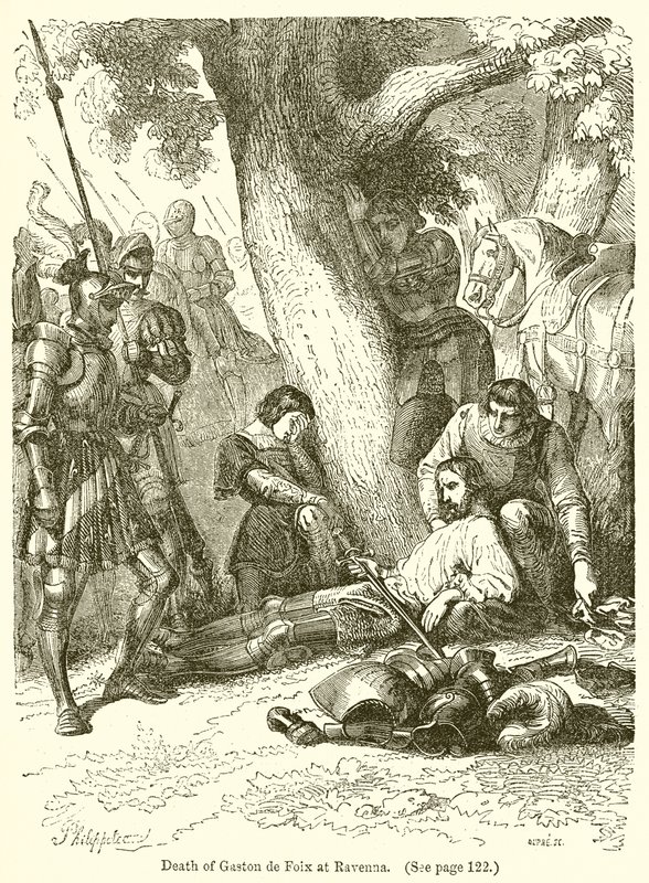 Gaston de Foix halála Ravennában alkotó: English School