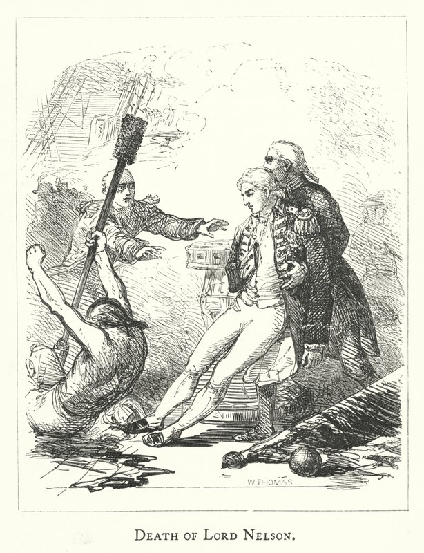 Lord Nelson halála (metszet) alkotó: English School