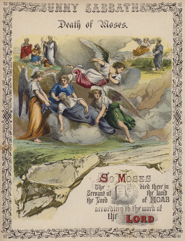 Mózes halála (színes metszet) alkotó: English School