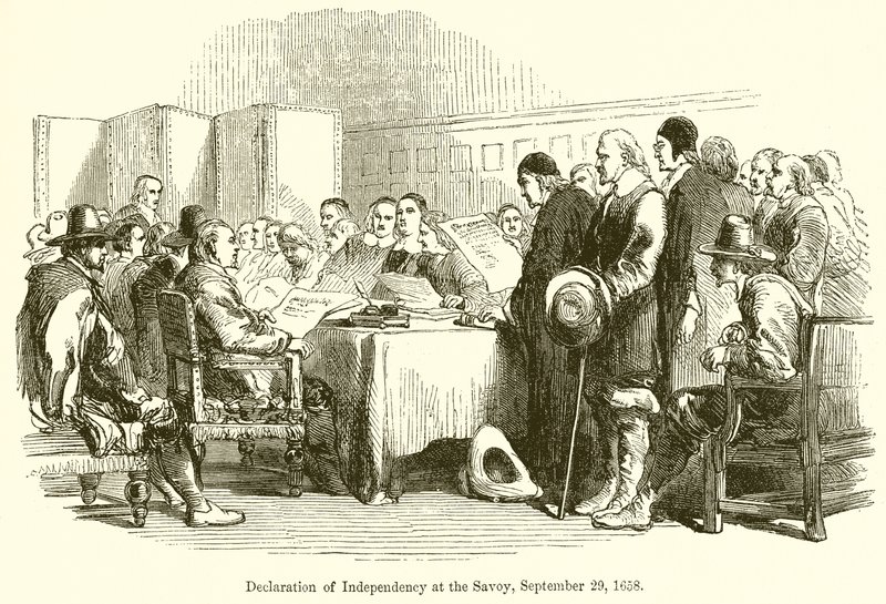 Függetlenségi nyilatkozat a Savoyában, 1658. szeptember 29 alkotó: English School