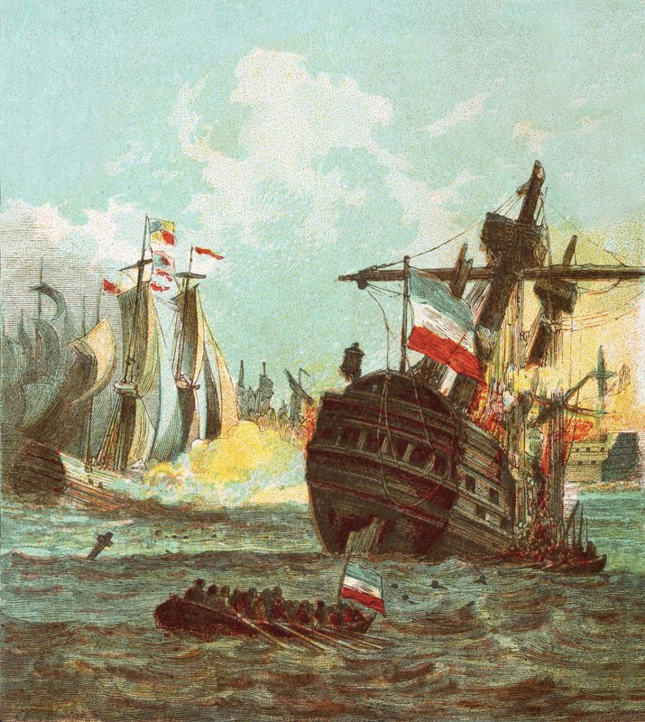 A holland flotta veresége alkotó: English School