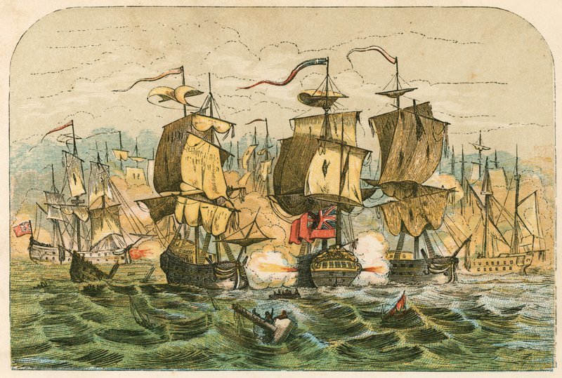 Blake admirális legyőzte a holland flottát alkotó: English School