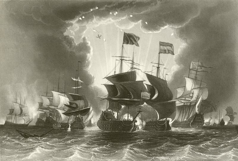 Blake admirális legyőzte a holland flottát alkotó: English School