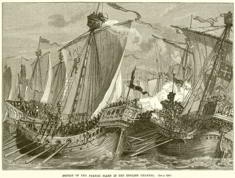 A francia flotta veresége a La Manche csatornában alkotó: English School