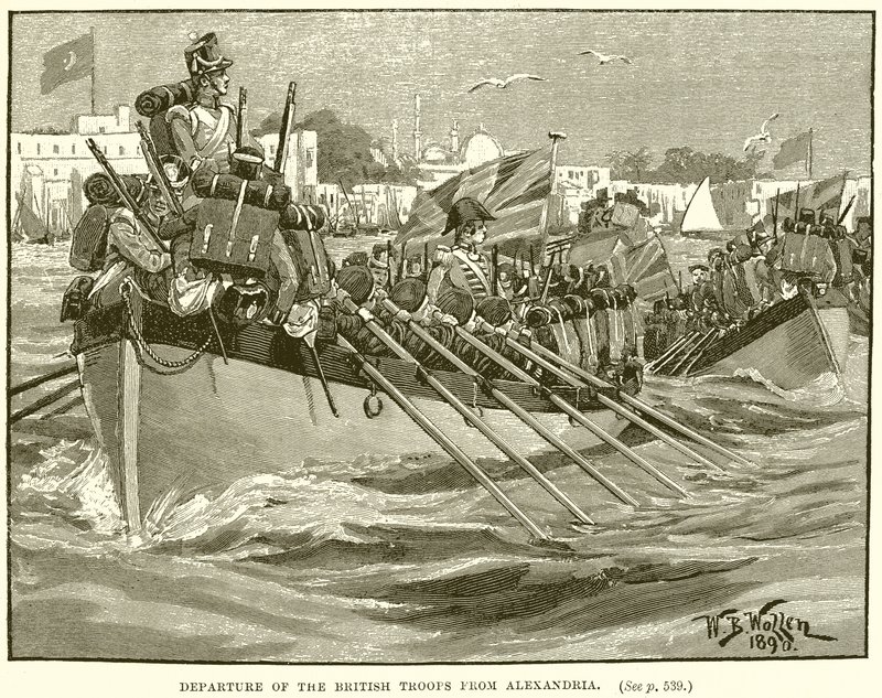 A brit csapatok távozása Alexandriából alkotó: English School