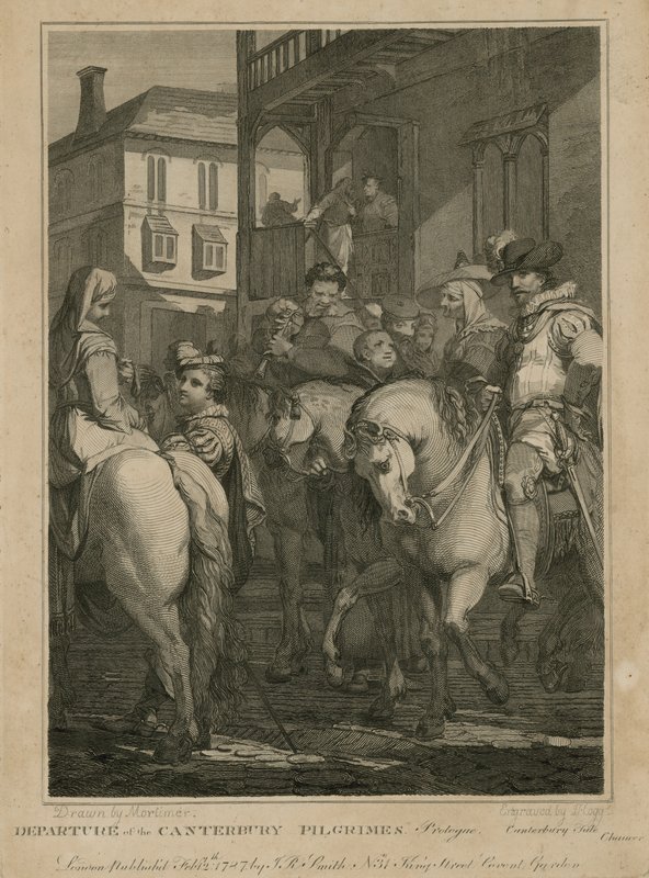 A canterburyi zarándokok indulása alkotó: English School