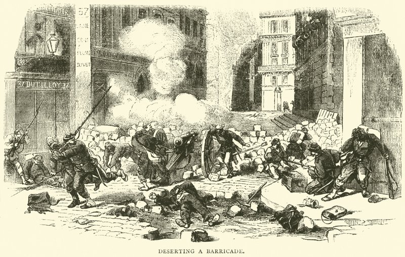 Barikád elhagyása, 1871. április alkotó: English School