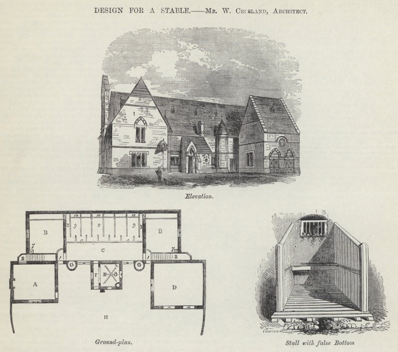 Tervezés istállóhoz (metszet) alkotó: English School
