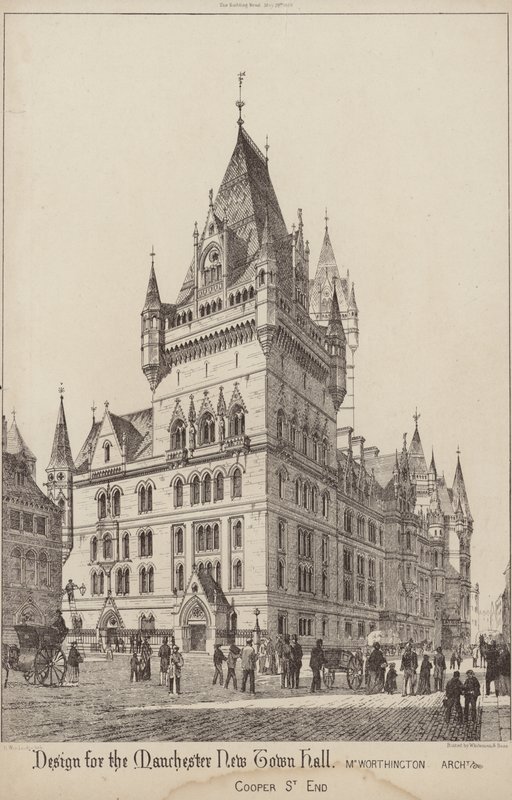 Tervezés a Manchester New Town Hall számára alkotó: English School