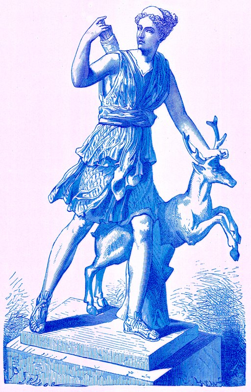 Diana in the Hind, illusztráció: Victor Duruy Róma története című könyvéből, 1884-ben (digitálisan javított kép) alkotó: English School