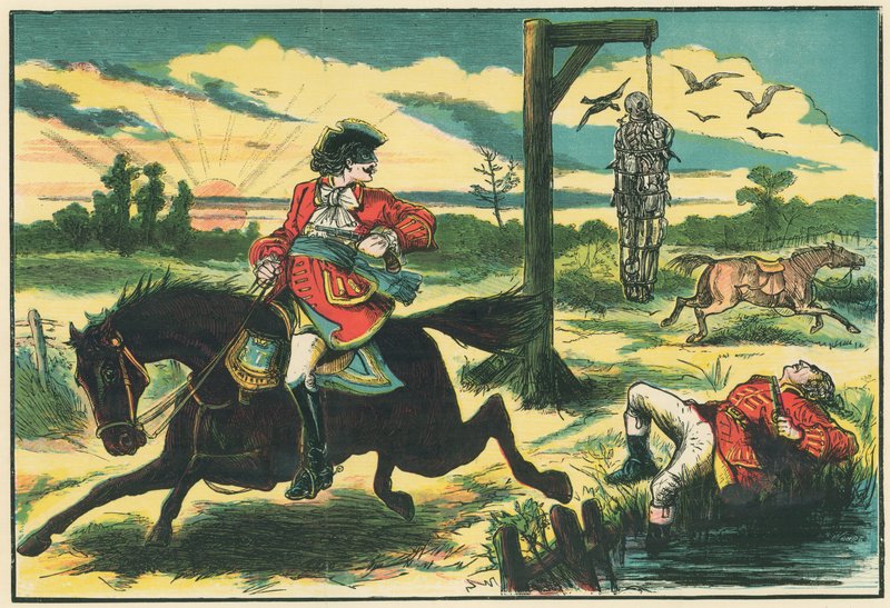 Dick Turpin lelövi Poolyt, a tolvajrablót Hounslow Heath-en alkotó: English School