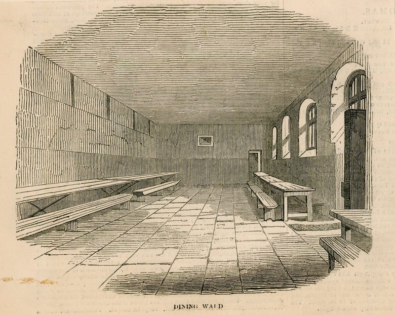 Ebédlő részleg a Newgate börtönben alkotó: English School