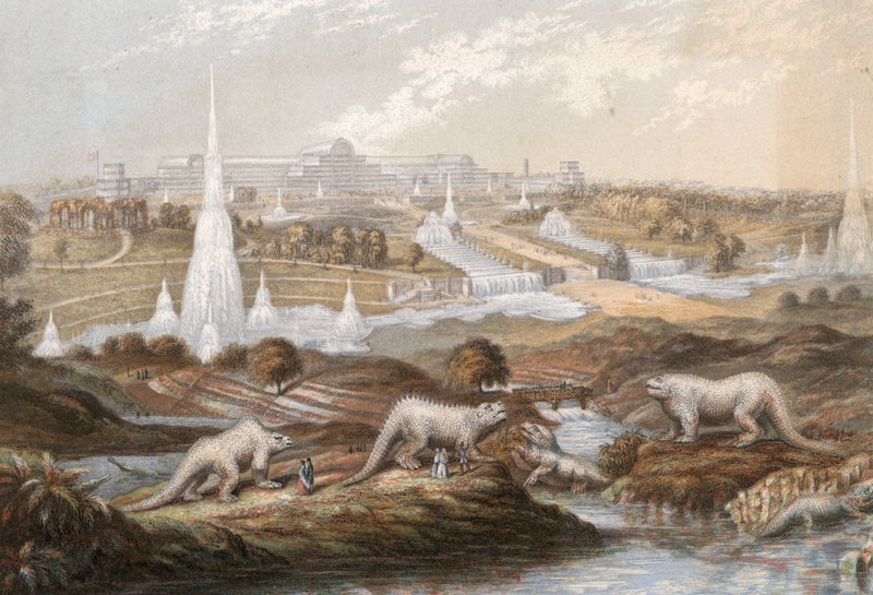 Dinoszauruszok a Crystal Palace-ban alkotó: English School