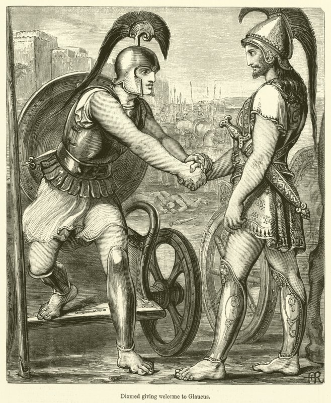 Diómás, üdvözlő Glaucus (metszet) alkotó: English School