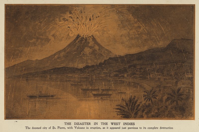 A Mount Pelee katasztrofális kitörése, Martinique alkotó: English School