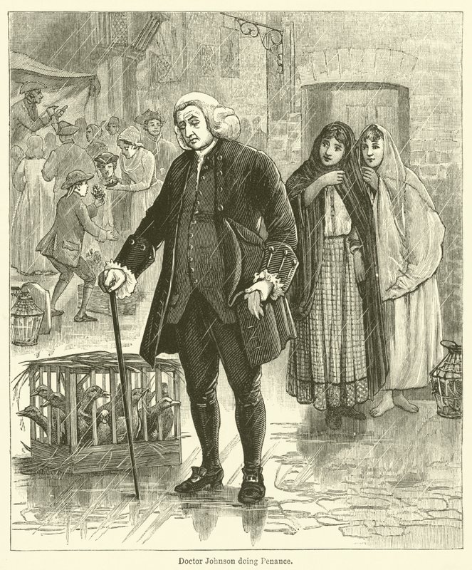 Johnson doktor vezeklést végez (metszet) alkotó: English School