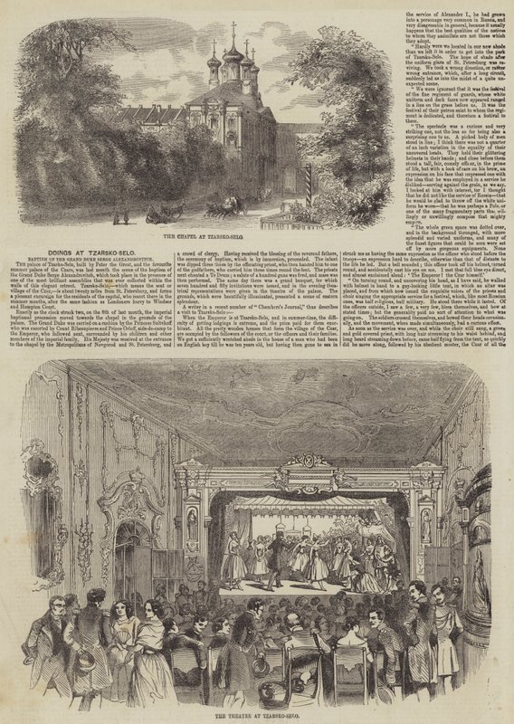 Doings at Tzarsko-Selo (metszet) alkotó: English School