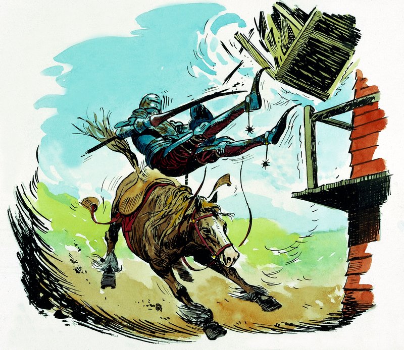 Don Quijote töltés egy szélmalom alkotó: English School