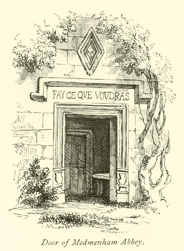 Medmenham apátság ajtaja alkotó: English School