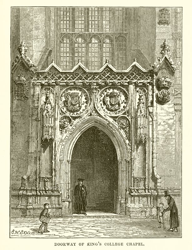 A Kings College kápolna bejárata alkotó: English School