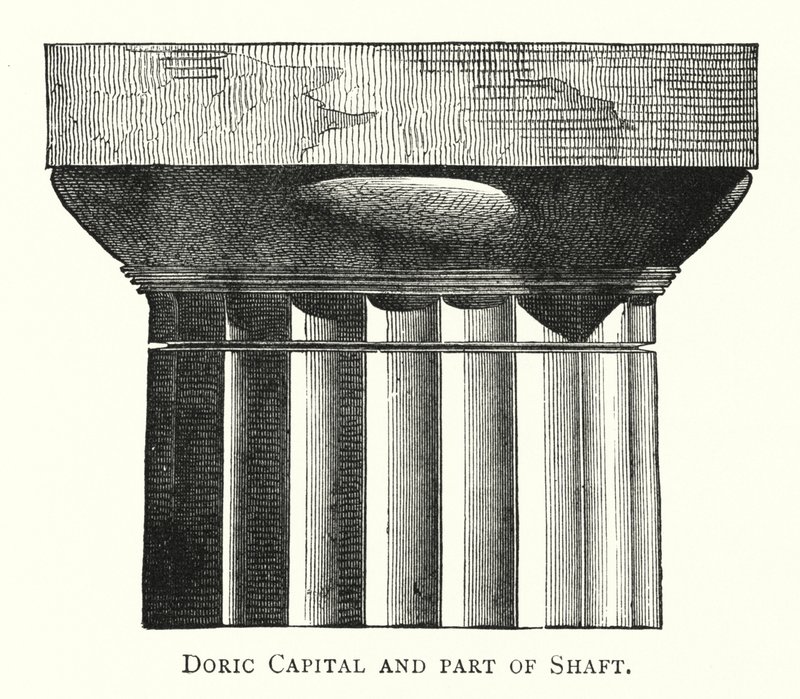 Dór tőke és a Shaft egy része (metszet) alkotó: English School