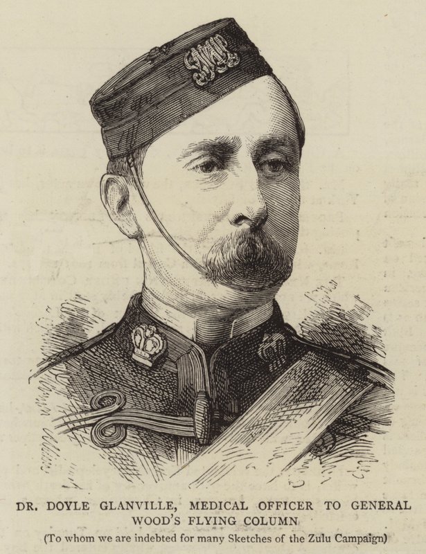 Dr. Doyle Glanville, a Wood tábornok repülőoszlopának tisztiorvosa (metszet) alkotó: English School