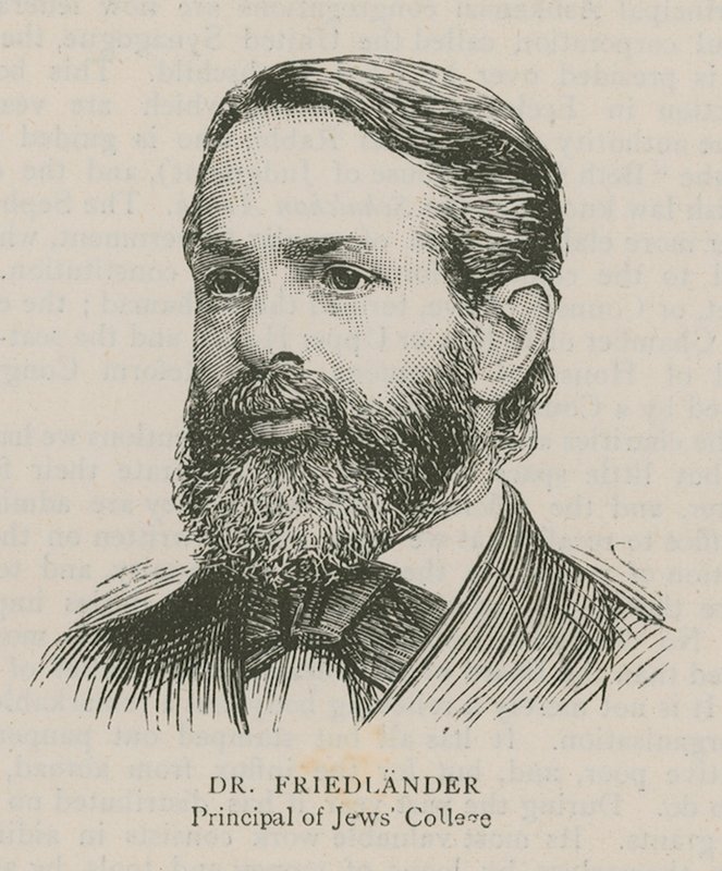 Dr. Friedlander, a Jews College igazgatója alkotó: English School