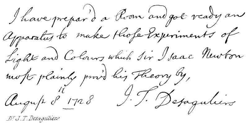Dr. J. T. Desaguliers alkotó: English School