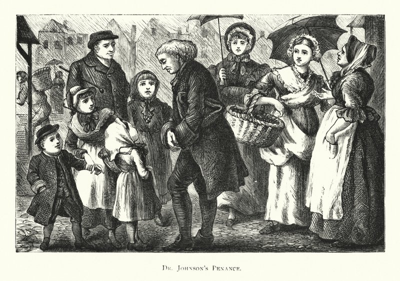 Dr. Johnson bűnbánata (metszet) alkotó: English School