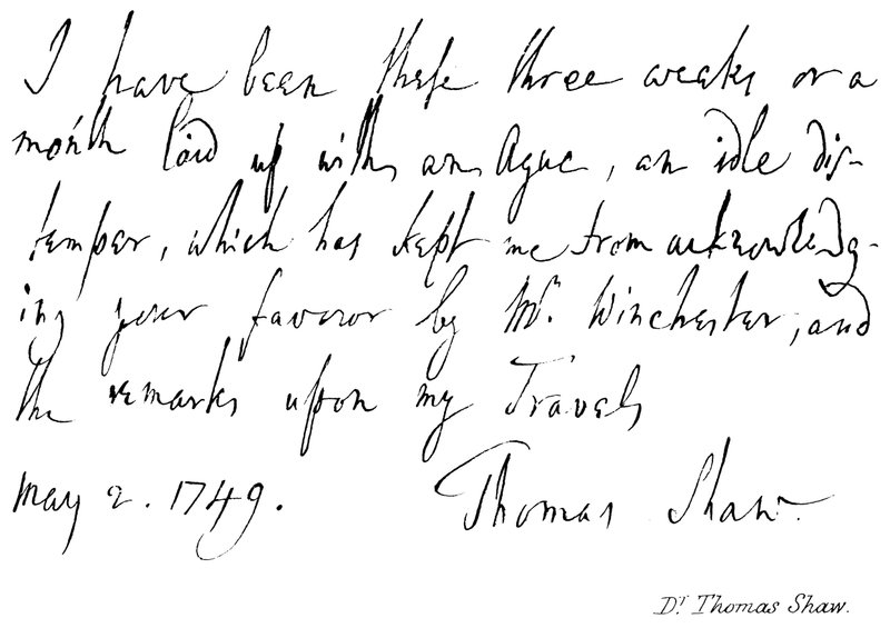 Dr. Thomas Shaw alkotó: English School