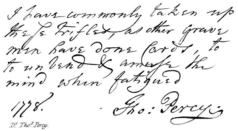 Dr. Thos Percy alkotó: English School