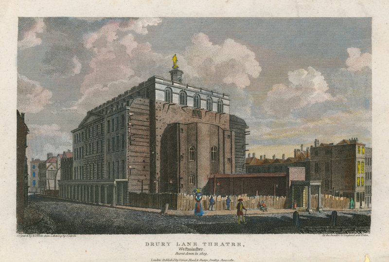 Drury Lane Színház, Westminster, London; 1809-ben leégett alkotó: English School