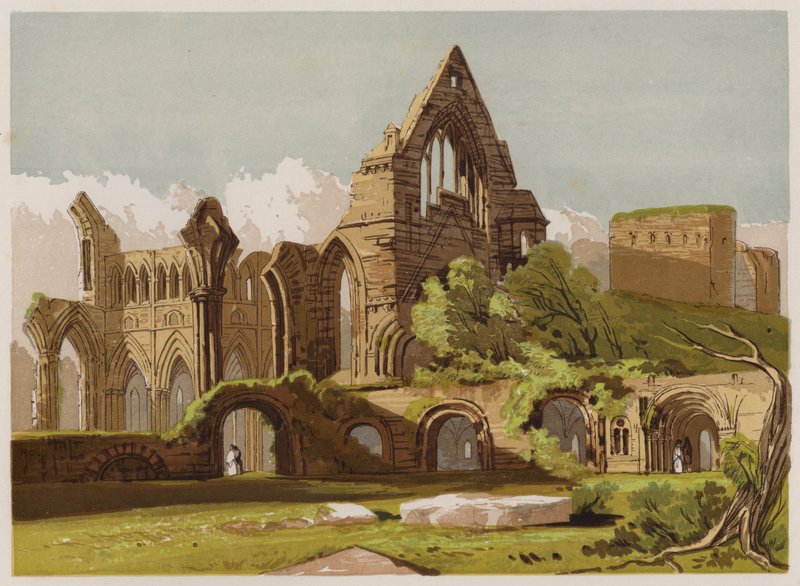 Dryburgh Abbey (színes litó) alkotó: English School