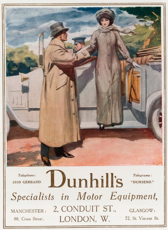 Dunhills, motoros berendezések specialistái, 2 Conduit Street alkotó: English School