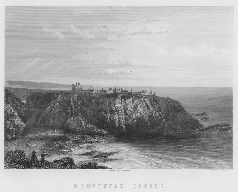 Dunnottar kastély (metszet) alkotó: English School