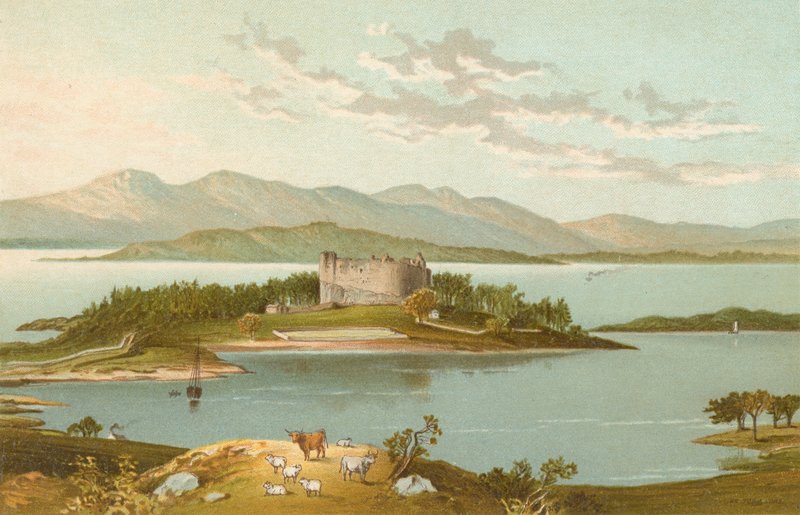 Dunstaffnage kastély és Loch Etive alkotó: English School