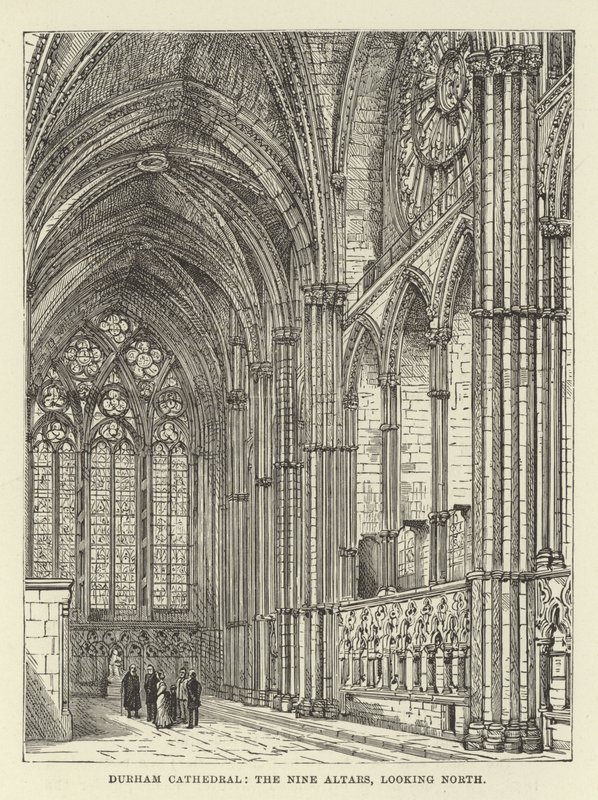 Durham katedrálisa, a kilenc oltár észak felé néz alkotó: English School