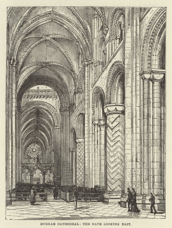 Durham katedrális, a hajó keletre néz alkotó: English School