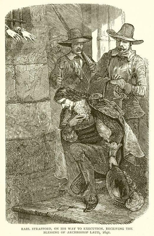 Earl Strafford, a kivégzés felé vezető úton, Laud érsek áldásában részesült, 1641 alkotó: English School