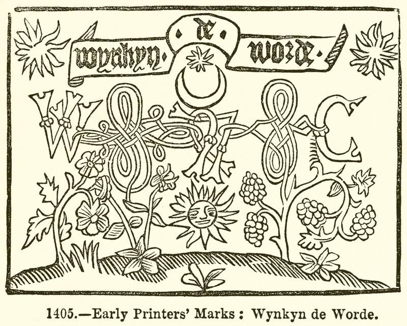 Korai nyomdászjegyek: Wynkyn de Worde alkotó: English School