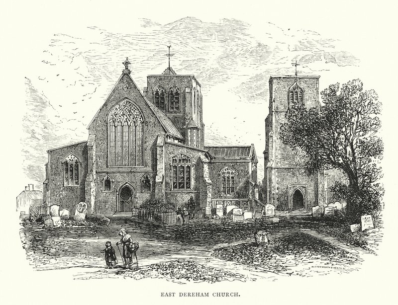 East Dereham templom (metszet) alkotó: English School