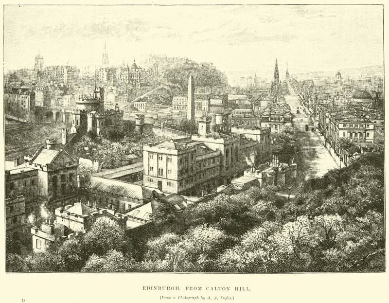 Edinburgh, a Calton Hillről alkotó: English School