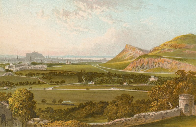 Edinburgh a Craigmillar kastélytól alkotó: English School