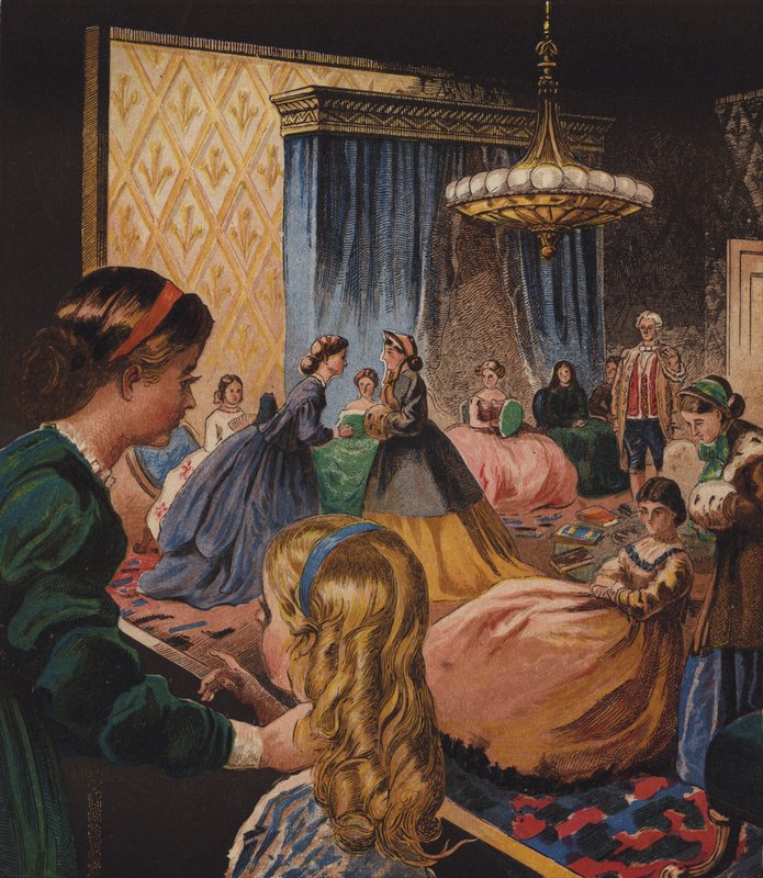 Edith és Milly házvezetése (színes litó) alkotó: English School