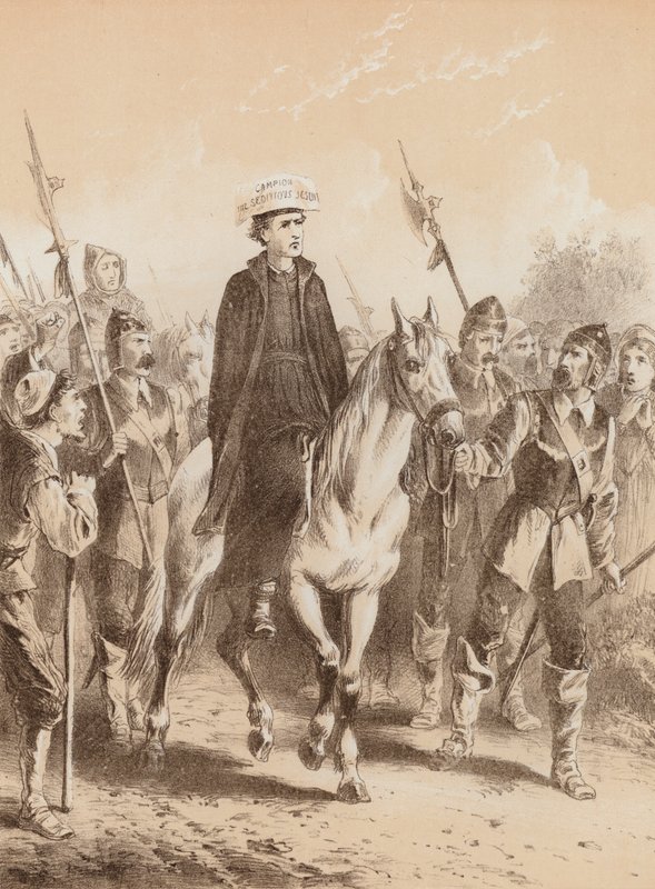 Edmund Campion, "Úton Londonba" (litográfia) alkotó: English School